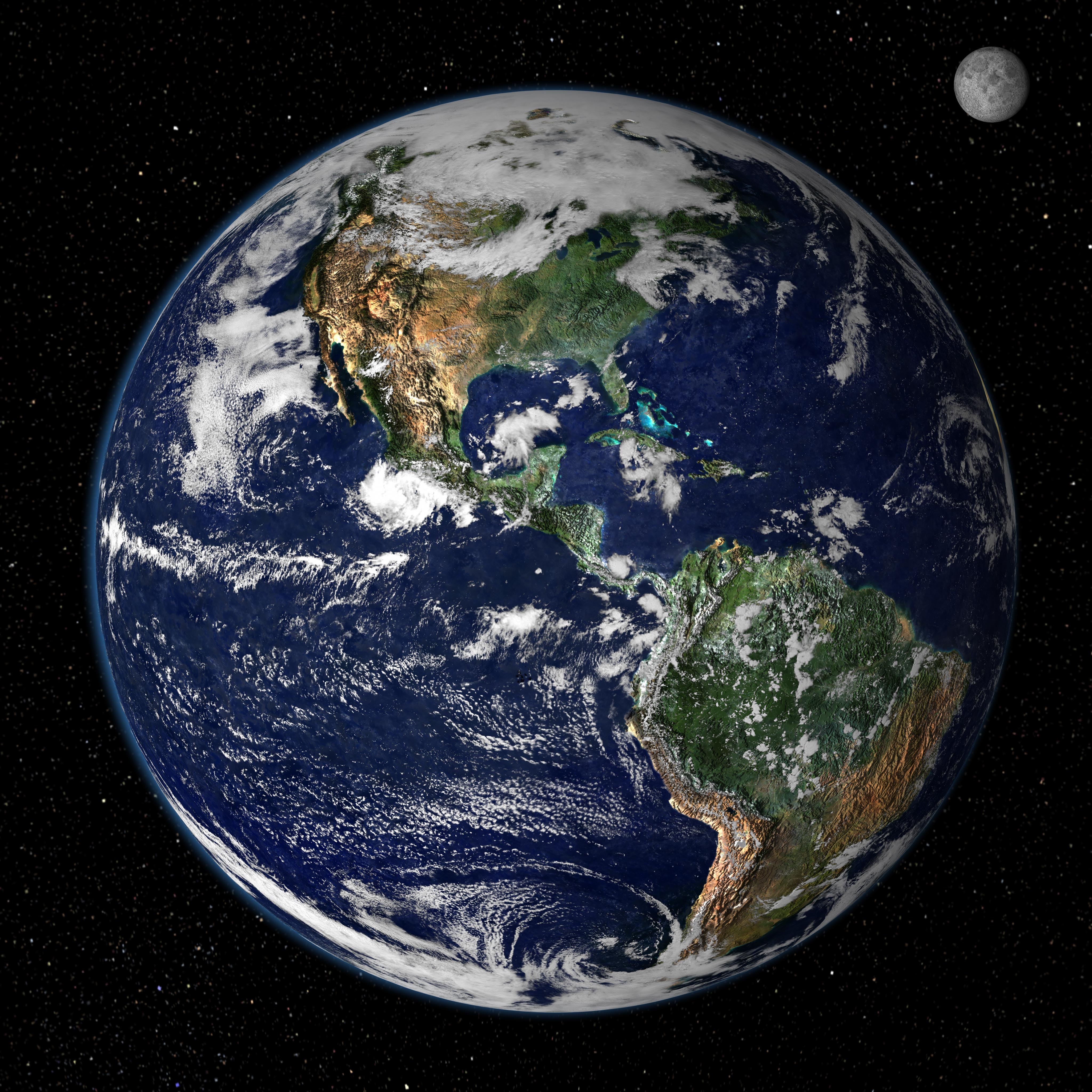 Geostationary satellite view of Earth
